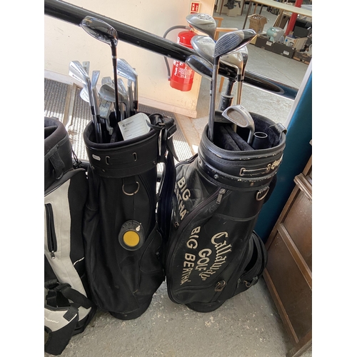 410 - 2 Golf bags and clubs