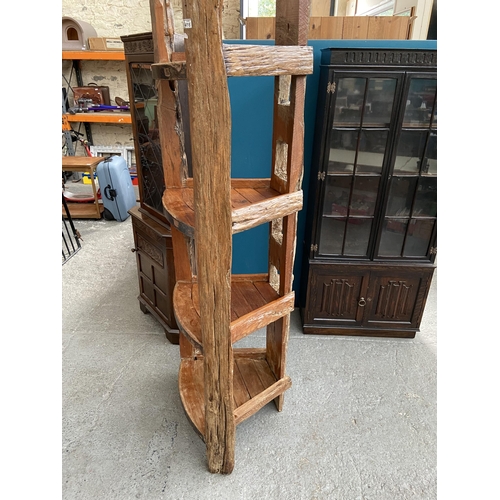 416 - Solid rustic shelving unit