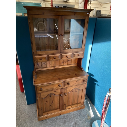 418 - Pine glazed dresser