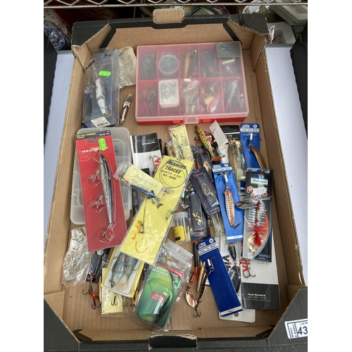 437 - Box containing fishing lures