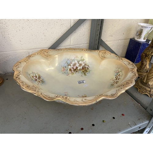 18 - Large floral bowl by B&K Ltd