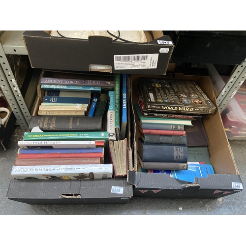 49 - 2 Boxes containing assorted books