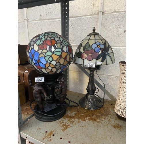 66 - 2 'Tiffany' style lamps