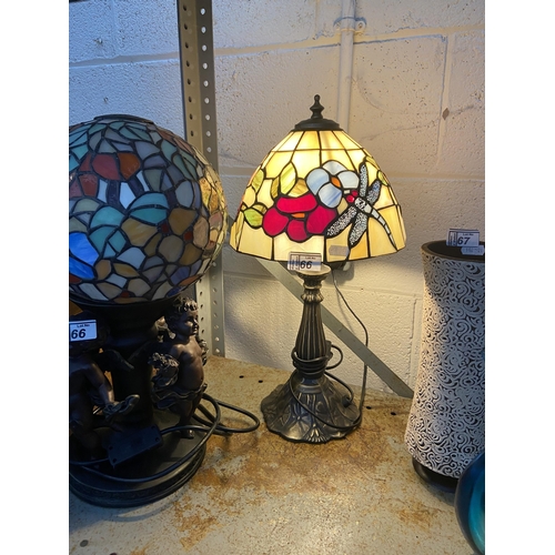 66 - 2 'Tiffany' style lamps