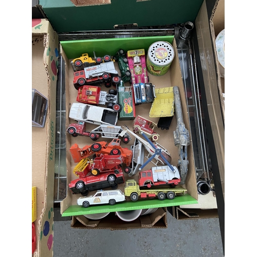 105 - Quantity of Lesney farm vehicles and other vintage toys