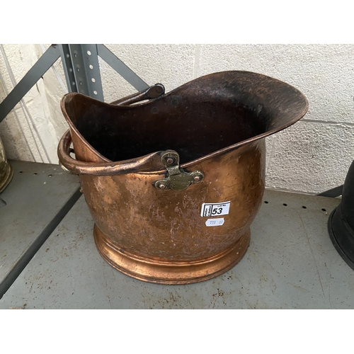 53 - Copper coal scuttle