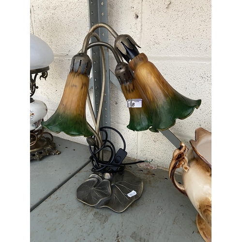 8 - Art Nouveau style table lamp A/F