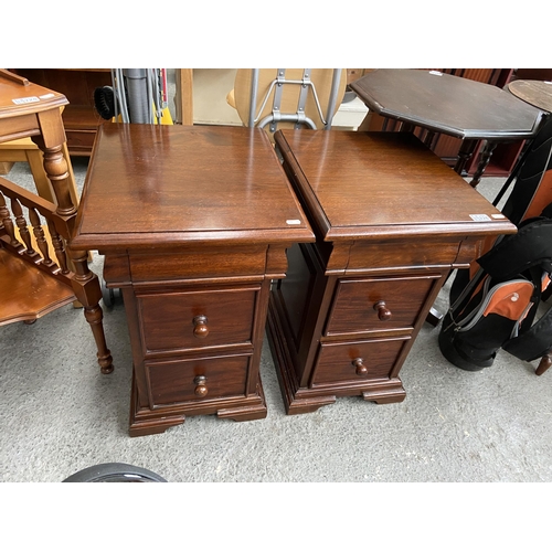 326 - 2 Mahogany bedsides