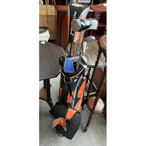 327 - Golf clubs including bag