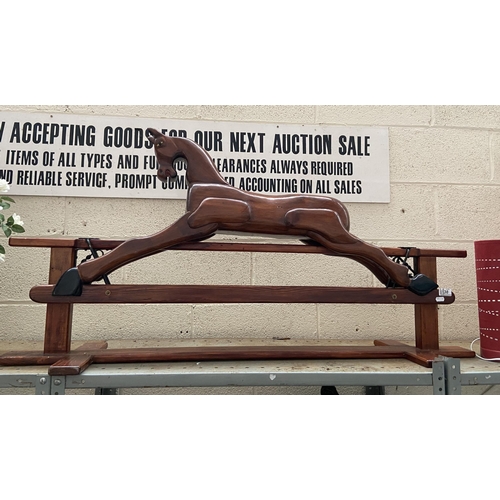 38 - Vintage wooden rocking horse