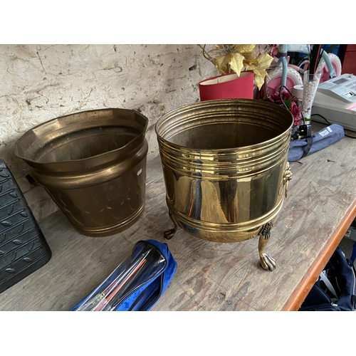 2 Copper/ brass planters