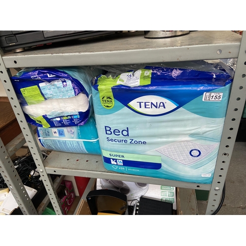 155 - Quantity of Tena pads etc