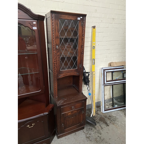 341 - Linen fold display cabinet