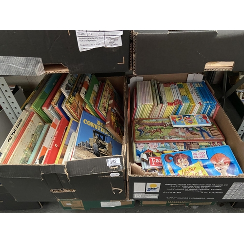 42 - 2 Boxes containing children's books including farm machinery