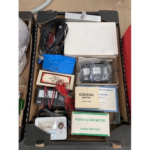 470 - Box containing CB radio accessories