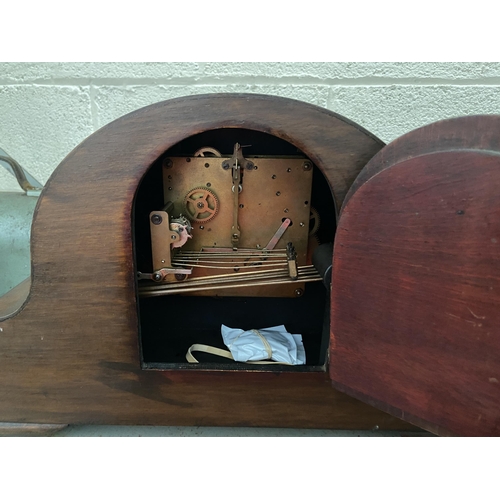 52 - Wood cased mantle clock