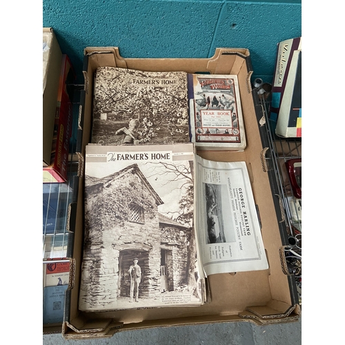 525 - Box containing vintage Farmer's Home magazines