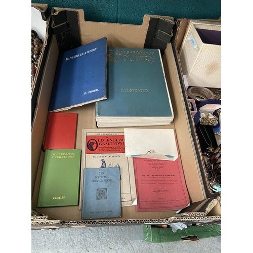 527 - Box containing vintage books on poultry