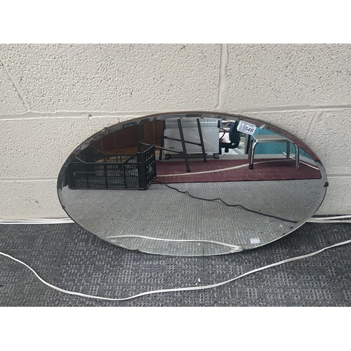 546 - Oval bevel edge mirror