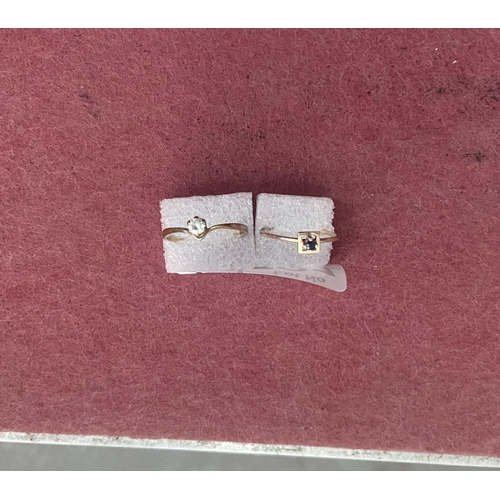 601 - 2 9ct gold dress rings