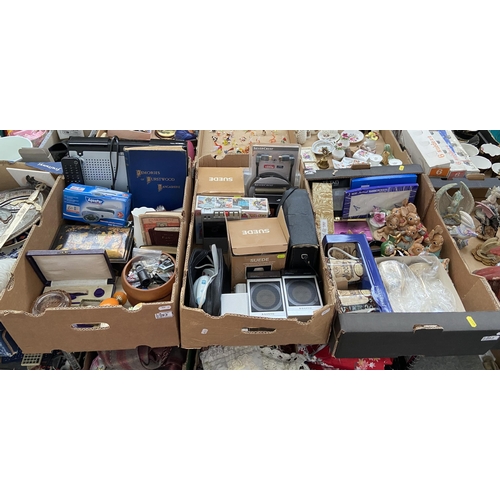 93 - 3 Boxes containing vintage electronics and Pendelfin etc