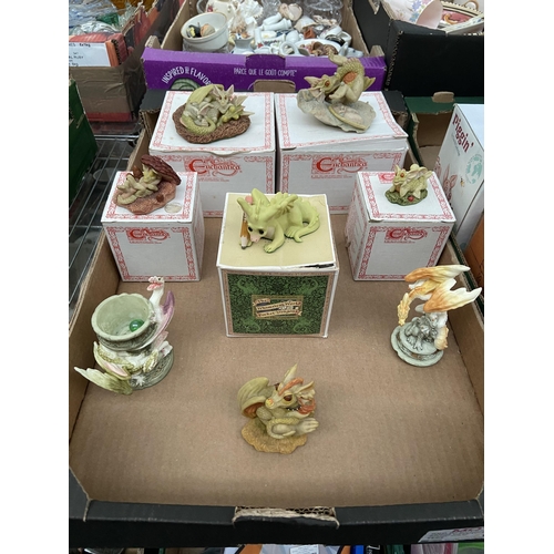 77 - 3 Boxes containing floral China, ceramic dogs and a wicker basket etc