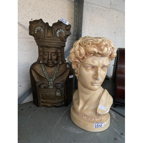 12 - 'Michelangelo's David' bust plus one other