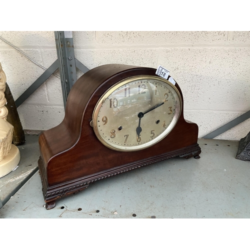 18 - Wood case mantle clock (no key)