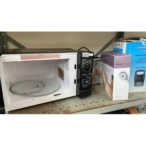 233 - Microwave and toaster etc