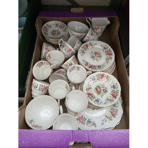 28 - Box containing Royal Stafford Rochester China