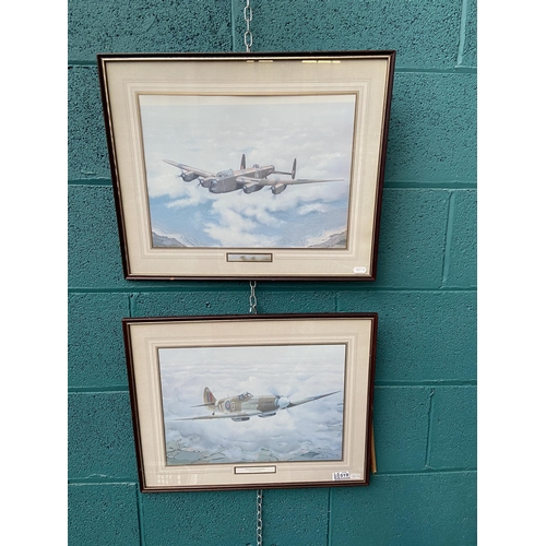 519 - 2 Framed and glazed aircraft prints