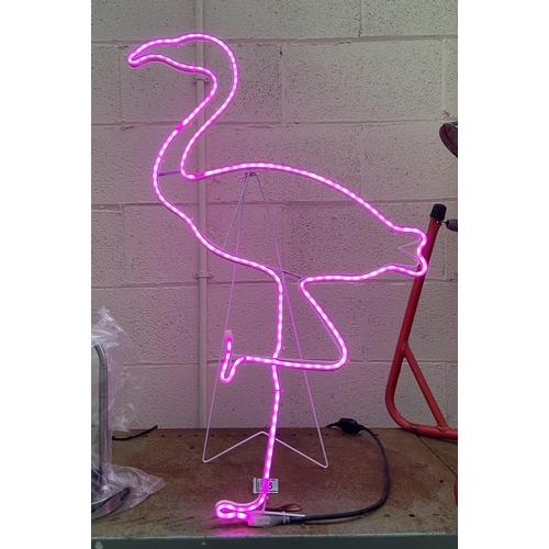 55 - Illuminated pink flamingo