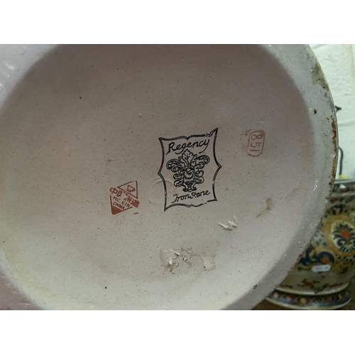 56 - Regency Ironstone Chinese jardiniere (chipped rim)