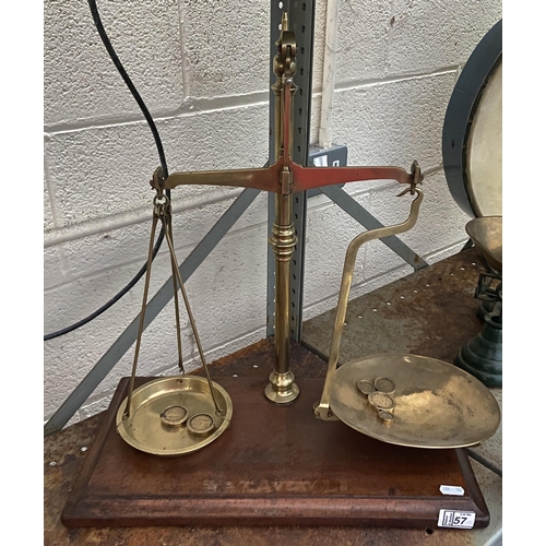 57 - Vintage balance scales and weights