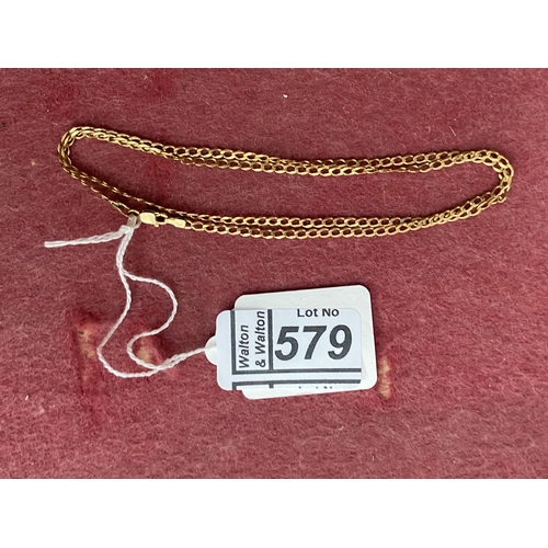 579 - 9ct gold necklace 3.9g