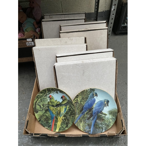 71 - Box containing Wedgwood Fragile Paradise collector's plates