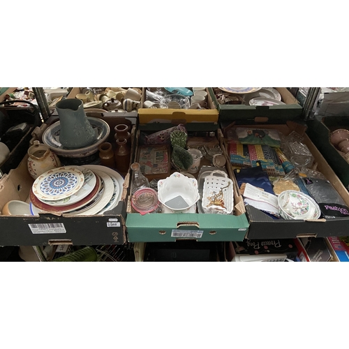 88 - 2 Boxes containing Indian Tree, salt glazed pots and vintage China