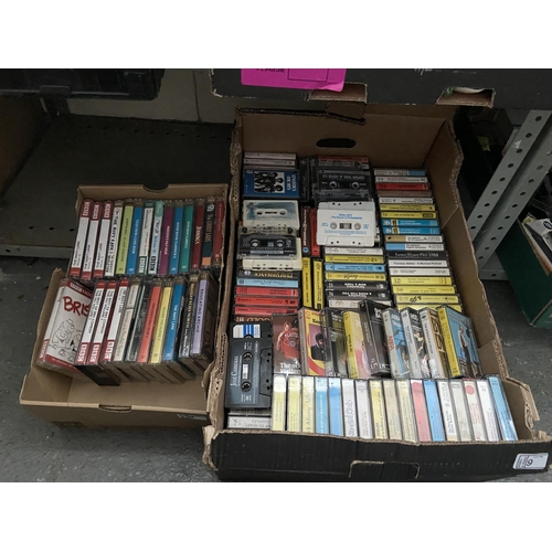 9 - Box containing cassettes including Abba and Shirley Bassey