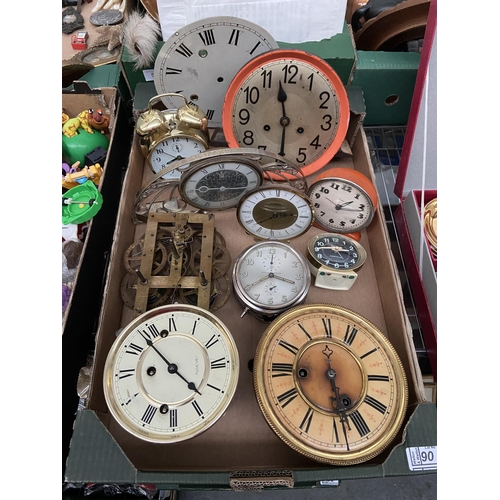 90 - Box containing clocks including Coral, Zobo and Paico etc