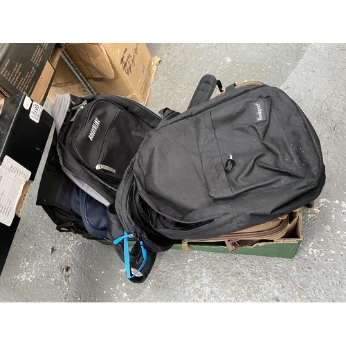 196 - Box containing holdalls/ backpacks