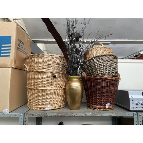 119 - 4 Wicker baskets etc