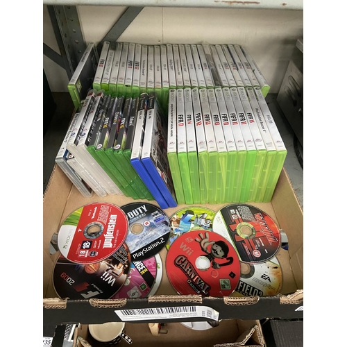 141 - Box containing Xbox 360 games