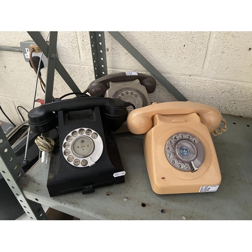 2 - 3 Vintage rotary telephones