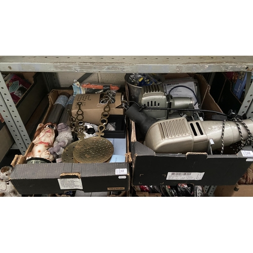 38 - 2 Boxes containing slide projectors and Wedgwood etc