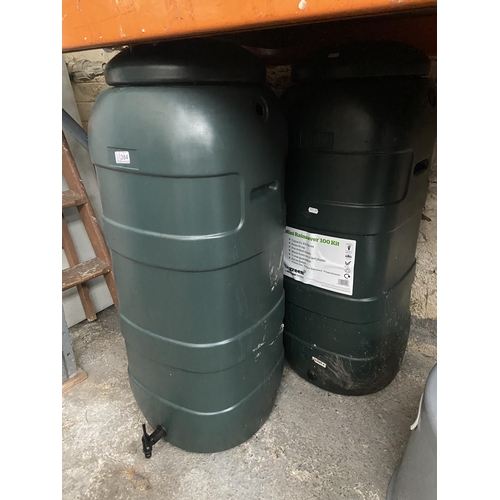 384 - 3 New water butts including fittings