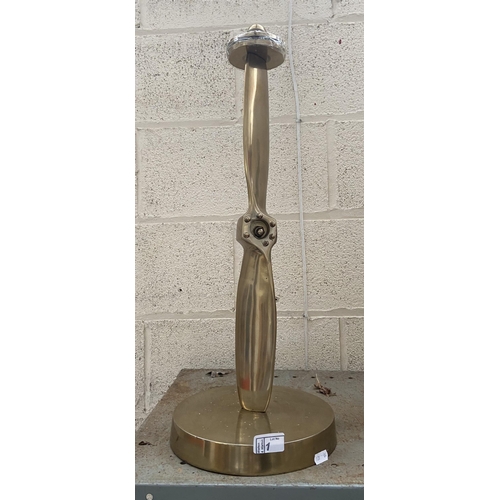 1 - Brass 'propeller' table leg