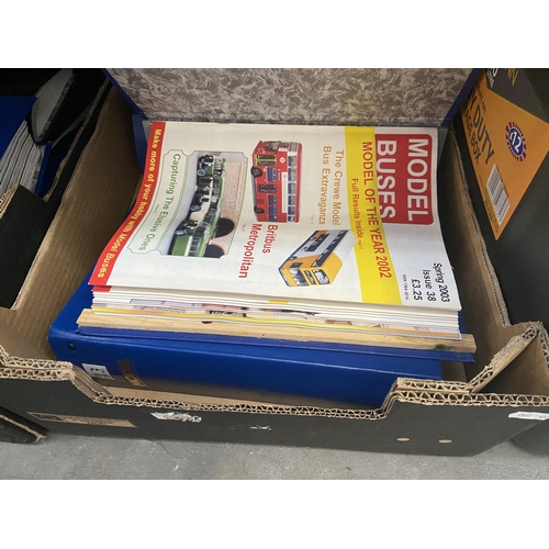 123 - 3 Boxes containing Model Collector albums/ magazines