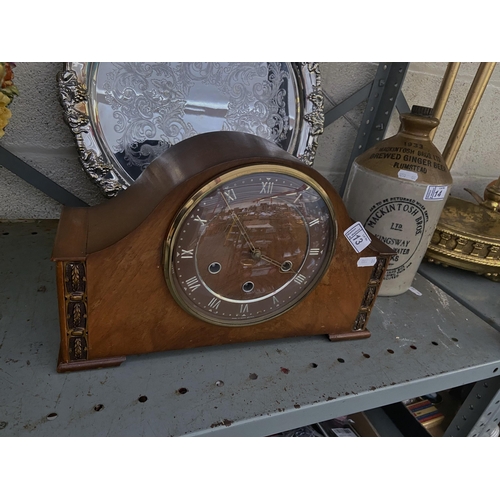 13 - Smiths wood case mantle clock