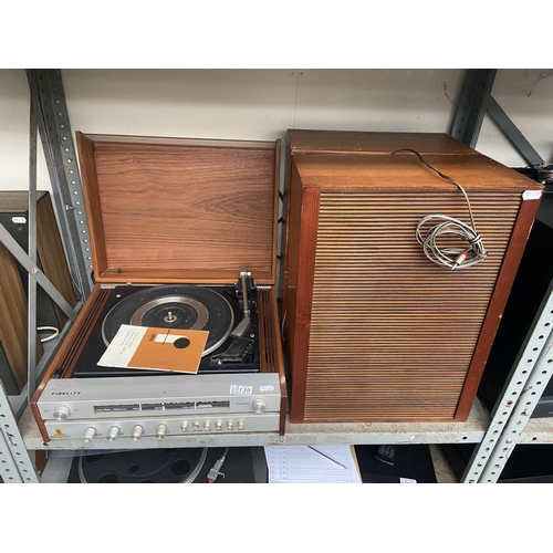 139 - Fidelity record player with Garrard turntable