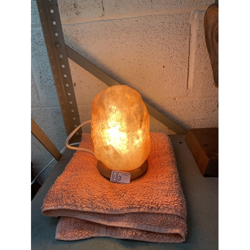 3 - Himalayan salt rock lamp